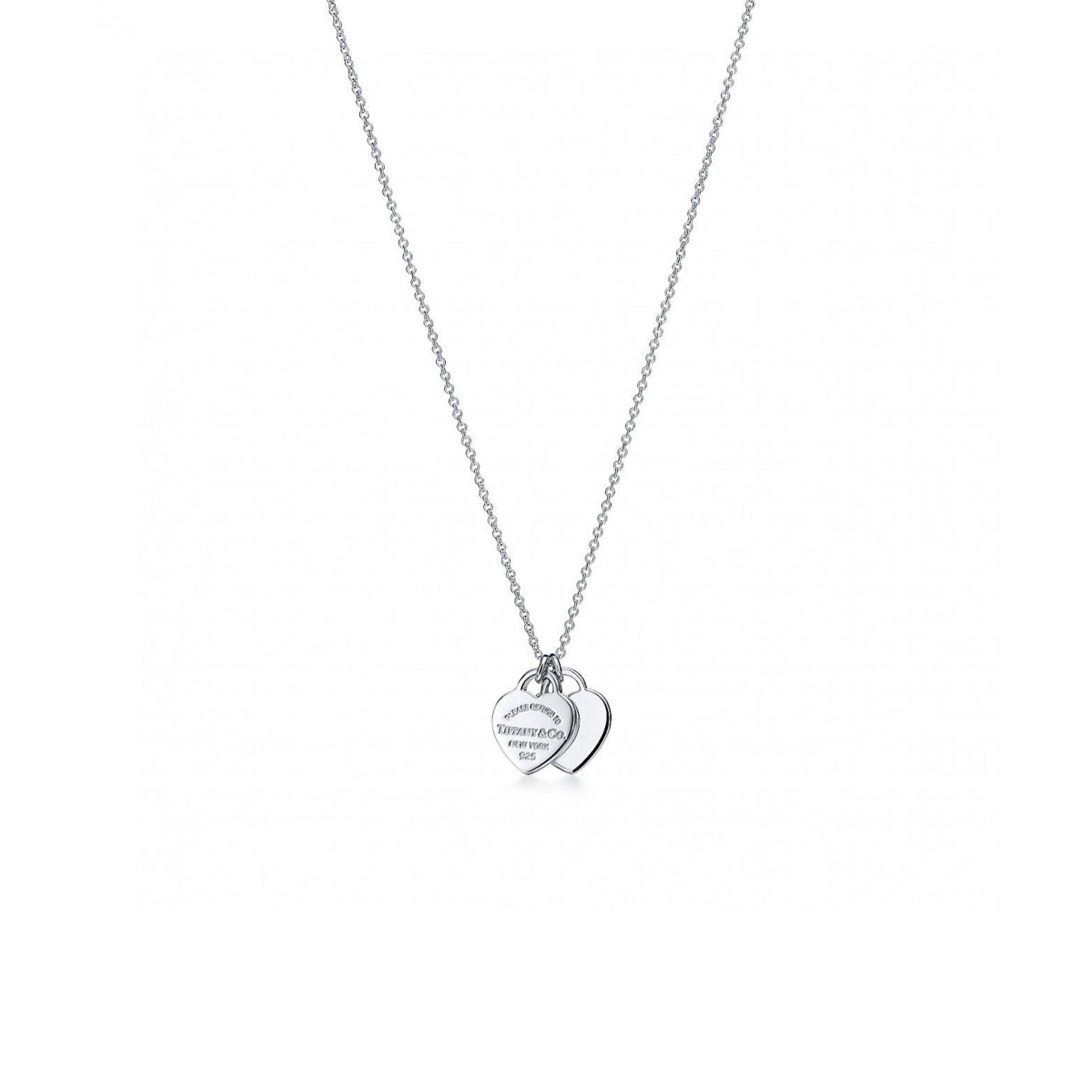 TIFFANY RETURN TO TIFFANY® DOUBLE HEART TAG PENDANT IN SILVER, MINI 60013756